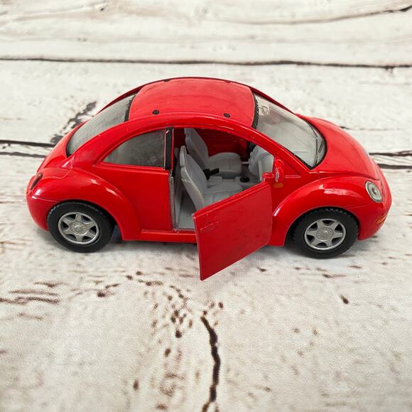 VOLKSWAGON Red Beetle Bug Metal Die Cast Car - Picture 4 of 5